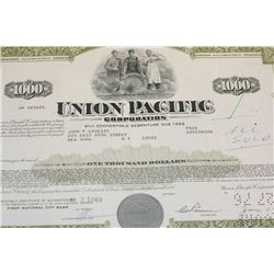 Union Pacific Corp. Stock Certificate dated 1969