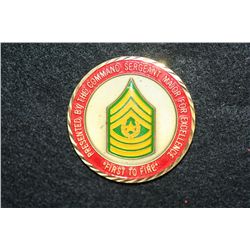 Camp Casey Korea awarded for Excellence presented by the Command Sergeant Major  First to Fire  Chal