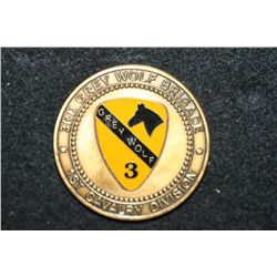 Challenge Coin 3rd Grey Wolf Brigade, 1st Cavalry Division