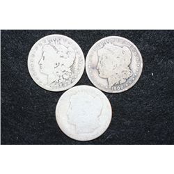 1884-S, 1900-O, and Unknown Date Silver Morgan Dollar