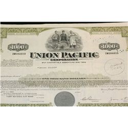 Union Pacific Corp. Stock Certificate dated 1969