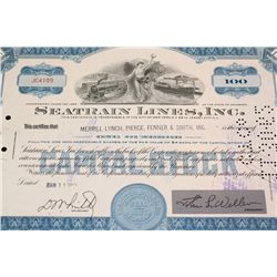 Seatrain Lines, Inc. Stock Certificate dated 1962