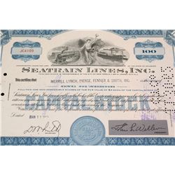 Seatrain Lines, Inc. Stock Certificate dated 1962