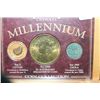 Image 1 : Official Millennium Coin Collection; includes Year 0 Lepton, Year 1000 Chola & 2000 Australia $5 Mil