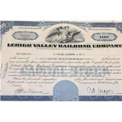 Lehigh Valley Railroad Co. Stock Certificate dated 1954