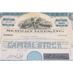 Seatrain Lines, Inc. Stock Certificate dated 1960