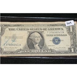 1957-B US Silver Certificate $1, Blue Seal, #T37806041A