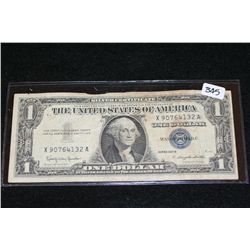 1957-B US Silver Certificate $1, Blue Seal, #X90764132A