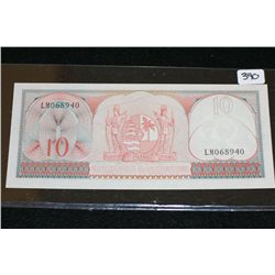1963 Centrale Bank Van Suriname Tien Gulden Foreign Bank Note