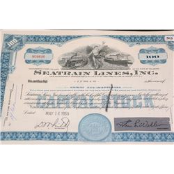 Seatrain Lines, Inc. Stock Certificate dated 1959