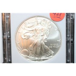 2008 Silver Eagle $1, MCPCG Graded MS70