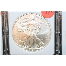 2008 Silver Eagle $1, MCPCG Graded MS70
