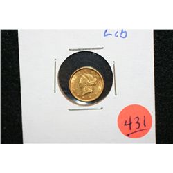 1851 Liberty $1 Gold Coin