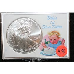 2010 Silver Eagle $1, "Baby's 1st Silver Dollar"