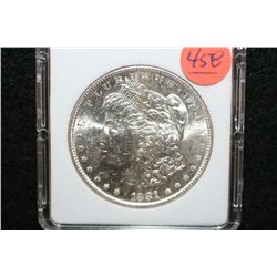 1881-S Silver Morgan $1, MCPCG Graded MS65 w/Proof Like Surfaces
