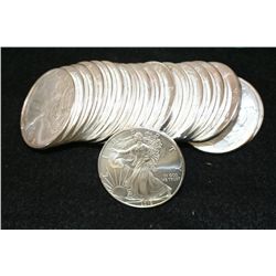 2010 Silver Eagle $1, Roll, Lot of 20