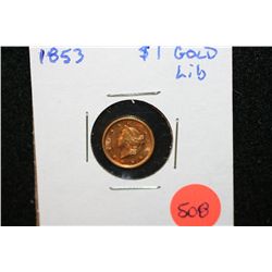 1853 Liberty $1 Gold Coin