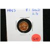 Image 1 : 1853 Liberty $1 Gold Coin