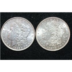 1886 & 1921 Silver Morgan $1, lot of 2