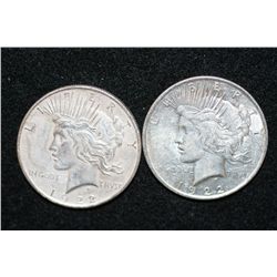 1922 & 1922-D Peace $1, lot of 2