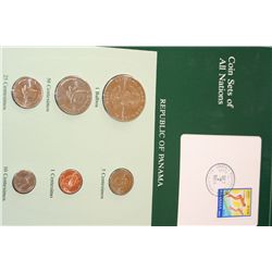 1983 Panama Coin Set of All Nations w/Stamp