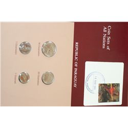 1986 Paraguay Coin Set of All Nations w/Stamp