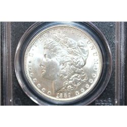 1889 Silver Morgan $1, PCGS Graded MS64