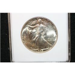 1945 Walking Liberty Half Dollar, ANACS Graded MS65