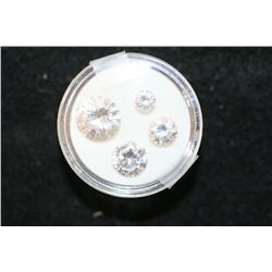 Clear Loose Stones, lot of 4