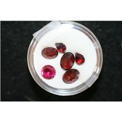 Red Loose Stones, lot of 6