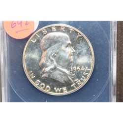 1954 Ben Franklin Half Dollar, ANACS Graded PF64