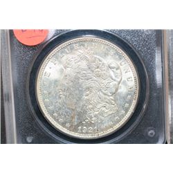 1921 Silver Morgan $1, PCGS Graded MS63