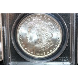 1885 Silver Morgan $1, PCGS Graded MS64