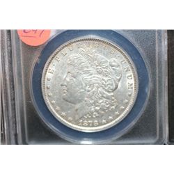 1878 Silver Morgan $1, ANACS Graded Rev of 1879 VAM-210A