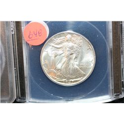 1947 Walking Liberty Half Dollar, ANACS Graded MS63