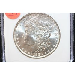 1886 Silver Morgan $1, MCPCG Graded MS64
