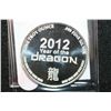Image 2 : 2012 Year of the Dragon Silver Round, .999 Fine Silver 1 Oz.