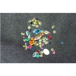 Loose Stones, various colors & sizes, lot of 55