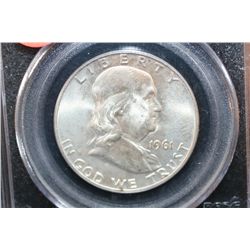 1961-D Ben Franklin Half Dollar, PCGS Graded MS64