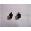 Image 1 : Natural 3 ctw Emerald .925 Sterling Earrings
