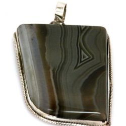Natural 156.9 ctw Semi Precious .925 Sterling Pendant