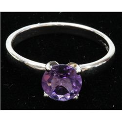 Natural 1ctw Amethtyst .925 Sterling Silver Ring