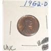 Image 1 : 1962-D Lincoln Wheat Penny *RARE UNC HIGH GRADE*!!