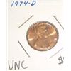 Image 1 : 1974-D Lincoln Wheat Penny *RARE UNC HIGH GRADE*!!