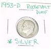 Image 1 : 1953-D Roosevelt Silver Dime *PLEASE LOOK AT PICTURE TO DETERMINE GRADE - COIN OUT OF SAFE DEPOSIT B