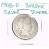 Image 1 : 1908-D Barber Silver Quarter Dollar *PLEASE LOOK AT PICTURE TO DETERMINE GRADE - COIN OUT OF SAFE DE