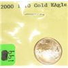 Image 1 : 2000-P $5 Dollar GOLD EAGLE Bullion Coin *1/10 oz PURE GOLD*!!