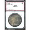 Image 1 : 1800 S$1 AMERICAI Silver Dollar AU50 Clean...