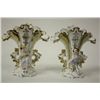 Image 1 : Pair mid 19th Century Porcelain Flair Vases