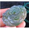 Image 2 : Handcarved Natural Transparent Green Jade pendant
